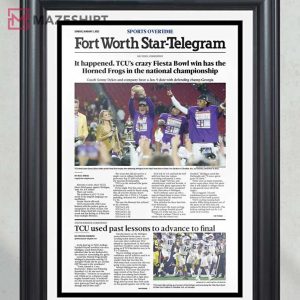TCU Horned Frogs Fiesta Bowl Front Page Print Poster
