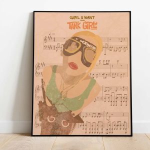 Tank Girl Custom Theme Tune Sheet Poster