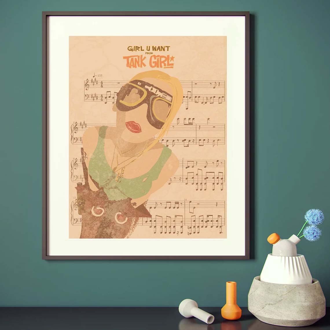 Tank Girl Custom Theme Tune Sheet Poster Tank Girl Custom Theme Tune Sheet Poster