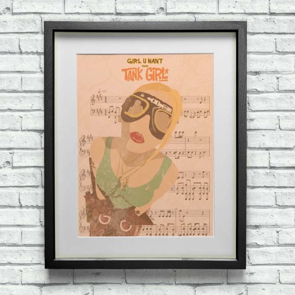 Tank Girl Custom Theme Tune Sheet Poster