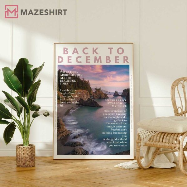 Taylor Back To December Summer Version Swifties Poster