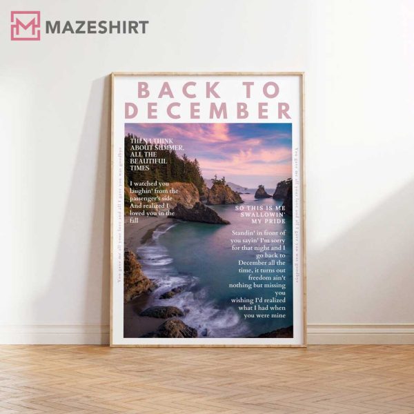 Taylor Back To December Summer Version Swifties Poster