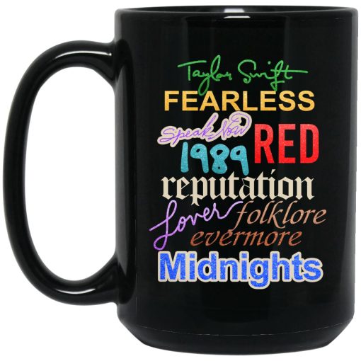 Taylor Swift The Eras Tour 2023 Fearless Speak Now 1989 Red Reputation Lover Folklore Evermore Midnights Mug Taylor Swift The Eras Tour 2023 Fearless Speak Now 1989 Red Reputation Lover Folklore Evermore Midnights Mug