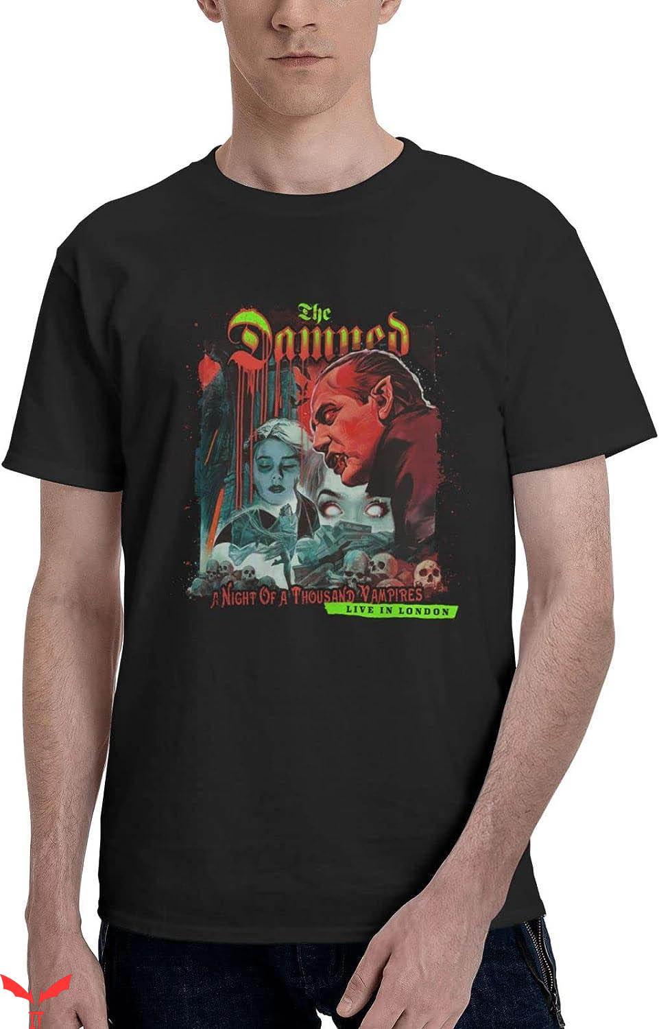 The Damned T-Shirt Casual Summer T-Shirt Music The Damned T-Shirt Casual Summer T-Shirt Music