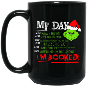 The Grinch My Day I’m Booked Christmas Mug