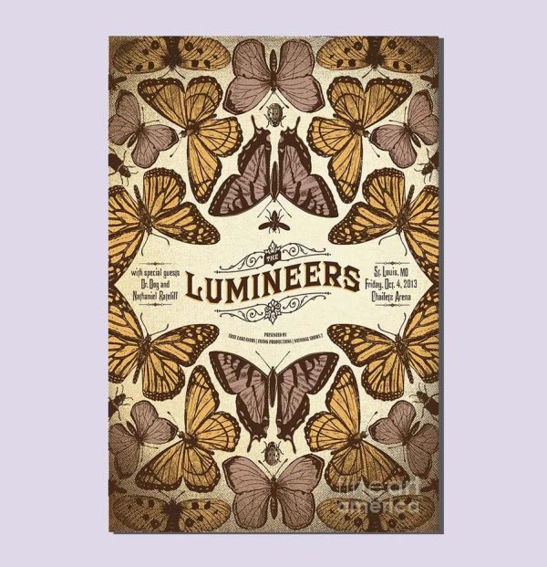 The Lumineers Butterfly Art Poster