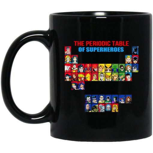 The Periodic Table Of Superheroes Mug The Periodic Table Of Superheroes Mug
