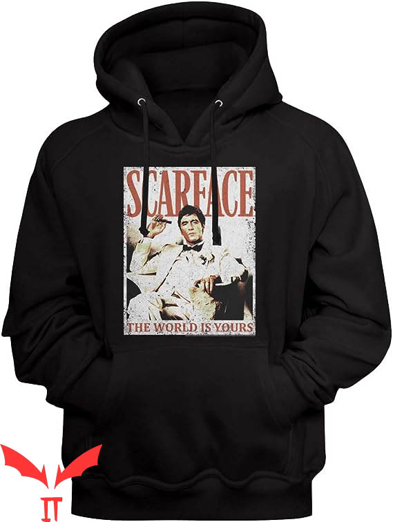 The World Is Yours Hoodie Scarface Iconic 80s Movie Hoodie The World Is Yours Hoodie Scarface Iconic 80s Movie Hoodie