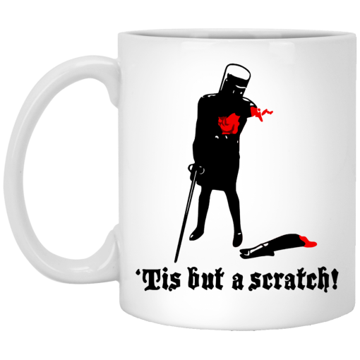 Tis But A Scratch Monty Python Vinyl Mug Tis But A Scratch Monty Python Vinyl Mug