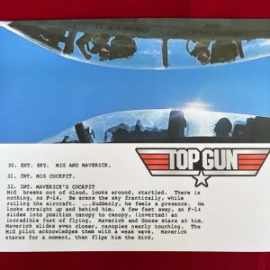 Top Gun Maverick Flips Off The Mig Script Art Poster