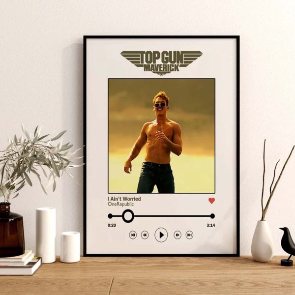 Top Gun Maverick I Aint Worried Poster