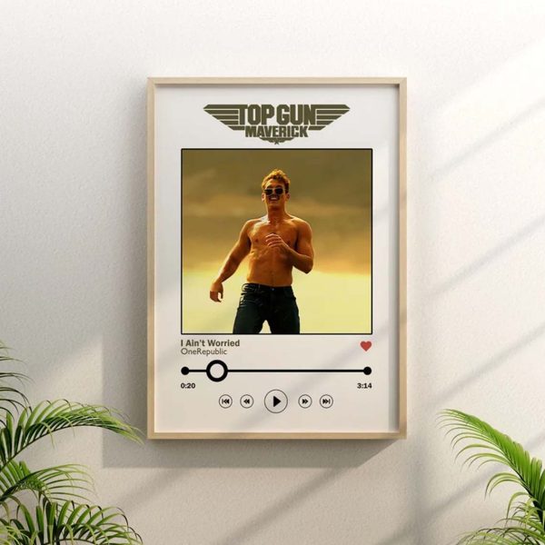 Top Gun Maverick I Aint Worried Poster