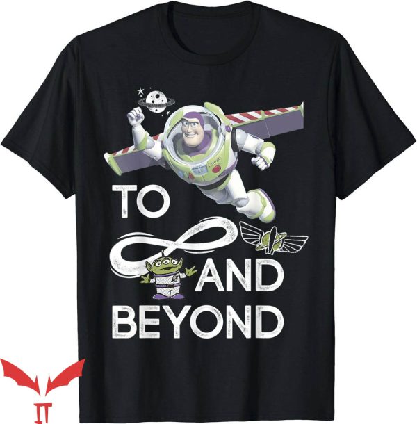 Two Infinity And Beyond T-Shirt Pixar Toy Story Buzz N Alien