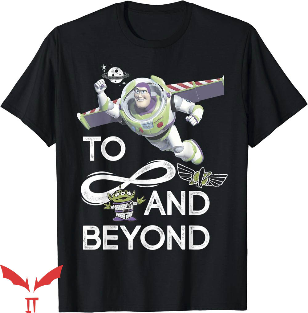 Two Infinity And Beyond T-Shirt Pixar Toy Story Buzz N Alien Two Infinity And Beyond T-Shirt Pixar Toy Story Buzz N Alien