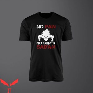 Vegeta Badman T-Shirt No Pain No Super Saiyan