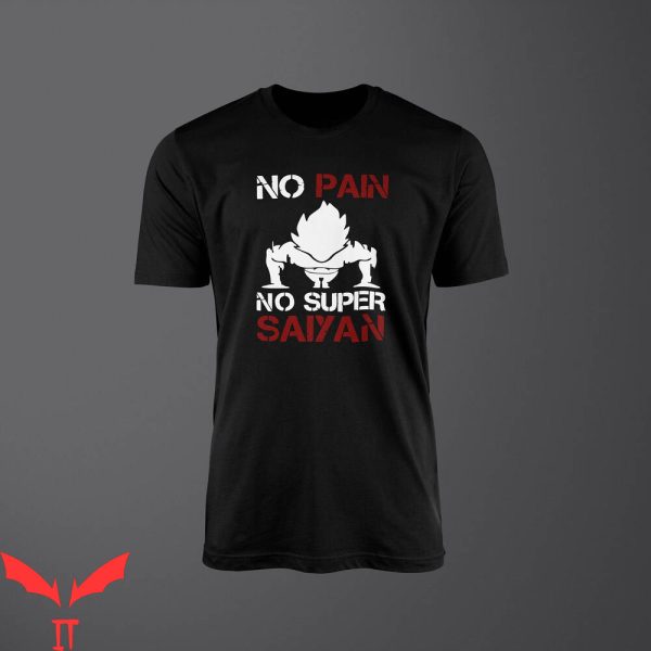 Vegeta Badman T-Shirt No Pain No Super Saiyan