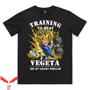 Vegeta Badman T-Shirt Training To Beat Vegeta