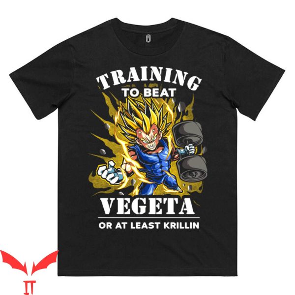 Vegeta Badman T-Shirt Training To Beat Vegeta