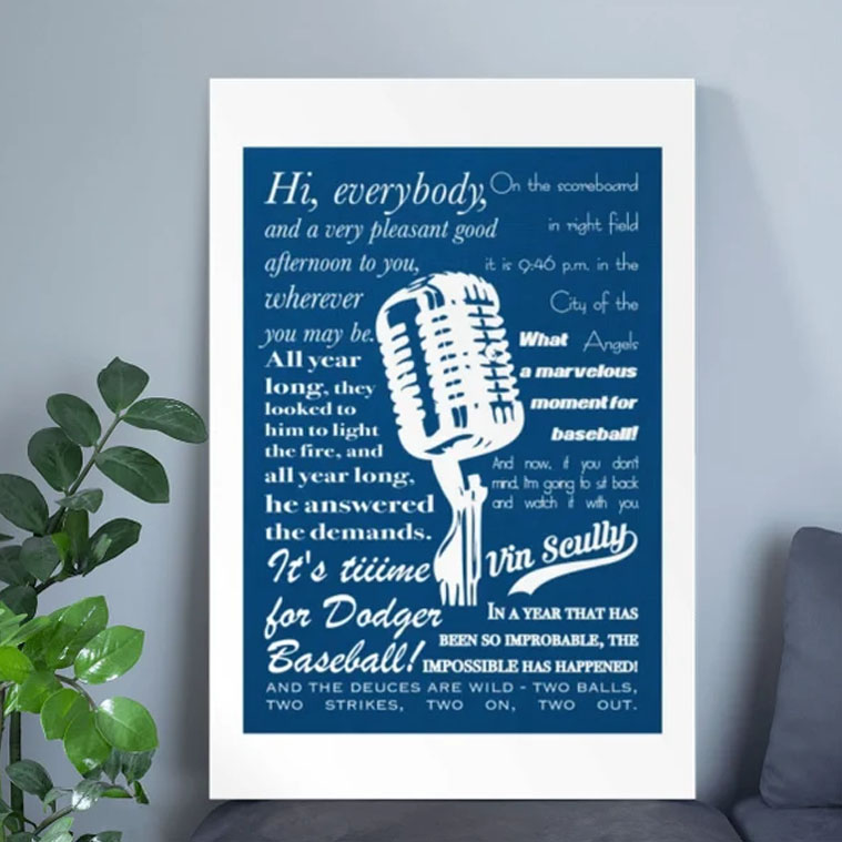 Vin Scully The Voice Of The Dodgers Poster Vin Scully The Voice Of The Dodgers Poster