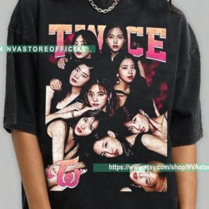 Vintage Kpop Girlgroup Twice T-shirt Sana Tzuyu Nayeon Idol Shirt – Apparel, Mug, Home Decor – Perfect Gift For Everyone