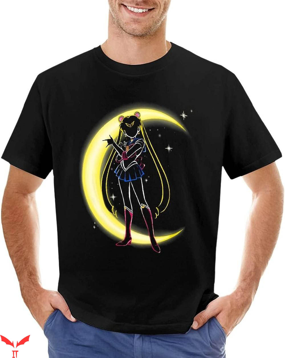 Vintage Sailor Moon T-Shirt Bunny Crescent Moon Tee Trending Vintage Sailor Moon T-Shirt Bunny Crescent Moon Tee Trending