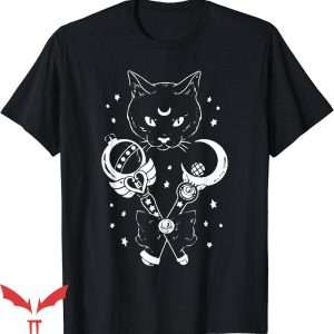 Vintage Sailor Moon T-Shirt Meow Cute Moon Cat Space Magic