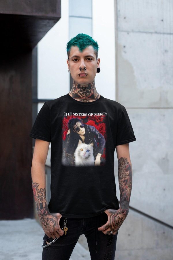 Vintage The Sisters Of Mercy Cat Graphic Unisex T-shirt – Apparel, Mug, Home Decor – Perfect Gift For Everyone
