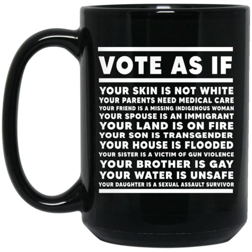 Vote As If Your Skin Is Not White Mug Vote As If Your Skin Is Not White Mug
