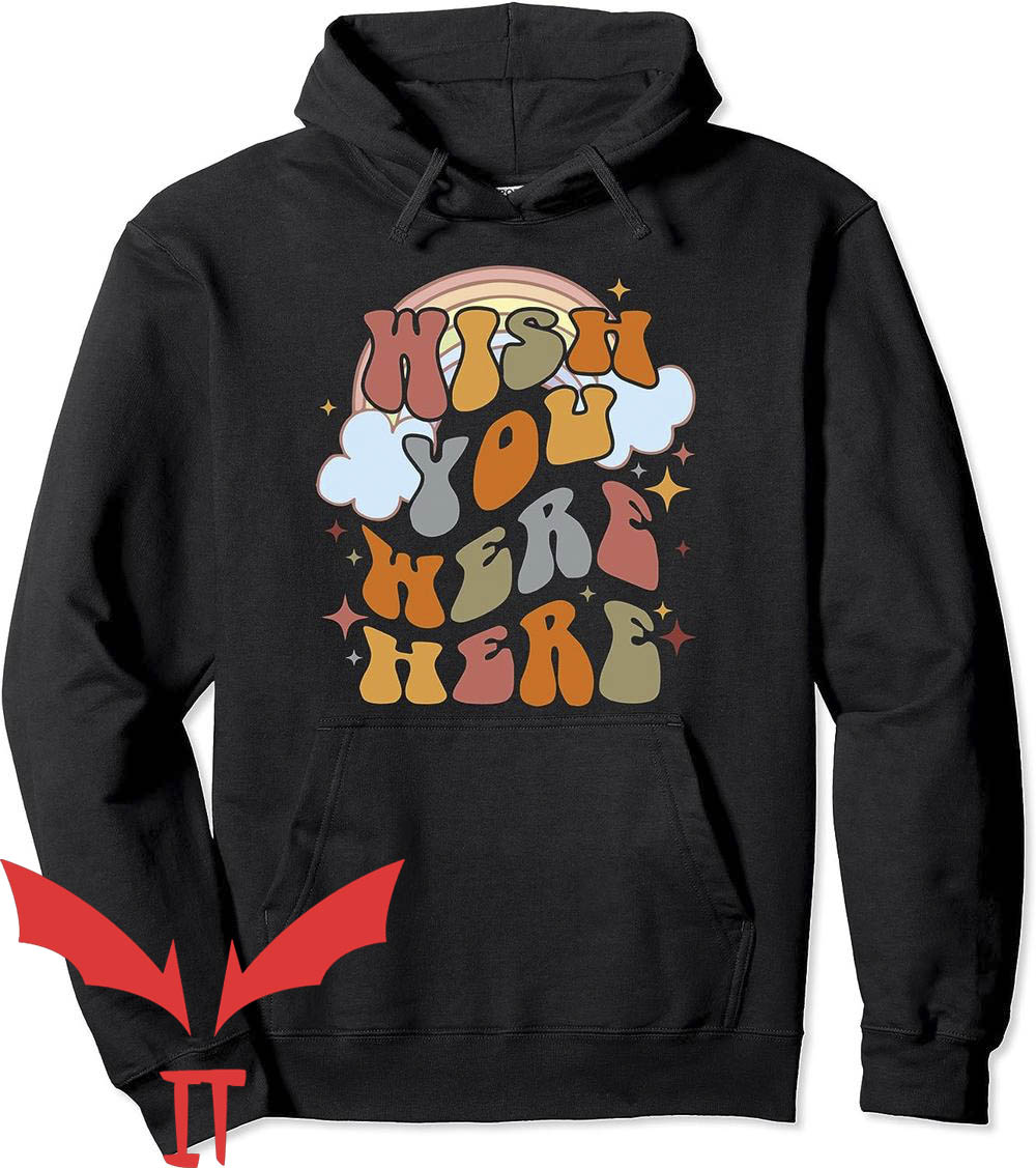Wish You Were Here Hoodie Rainbow Retro Wish You Were Here Hoodie Rainbow Retro