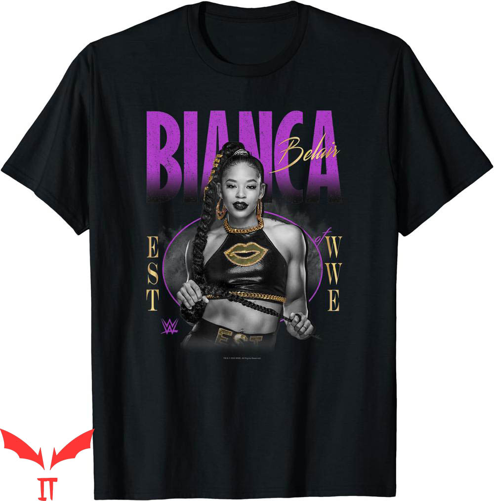 Wwe Edge T-Shirt Bianca Belair Distressed Photo Portrait Wwe Edge T-Shirt Bianca Belair Distressed Photo Portrait
