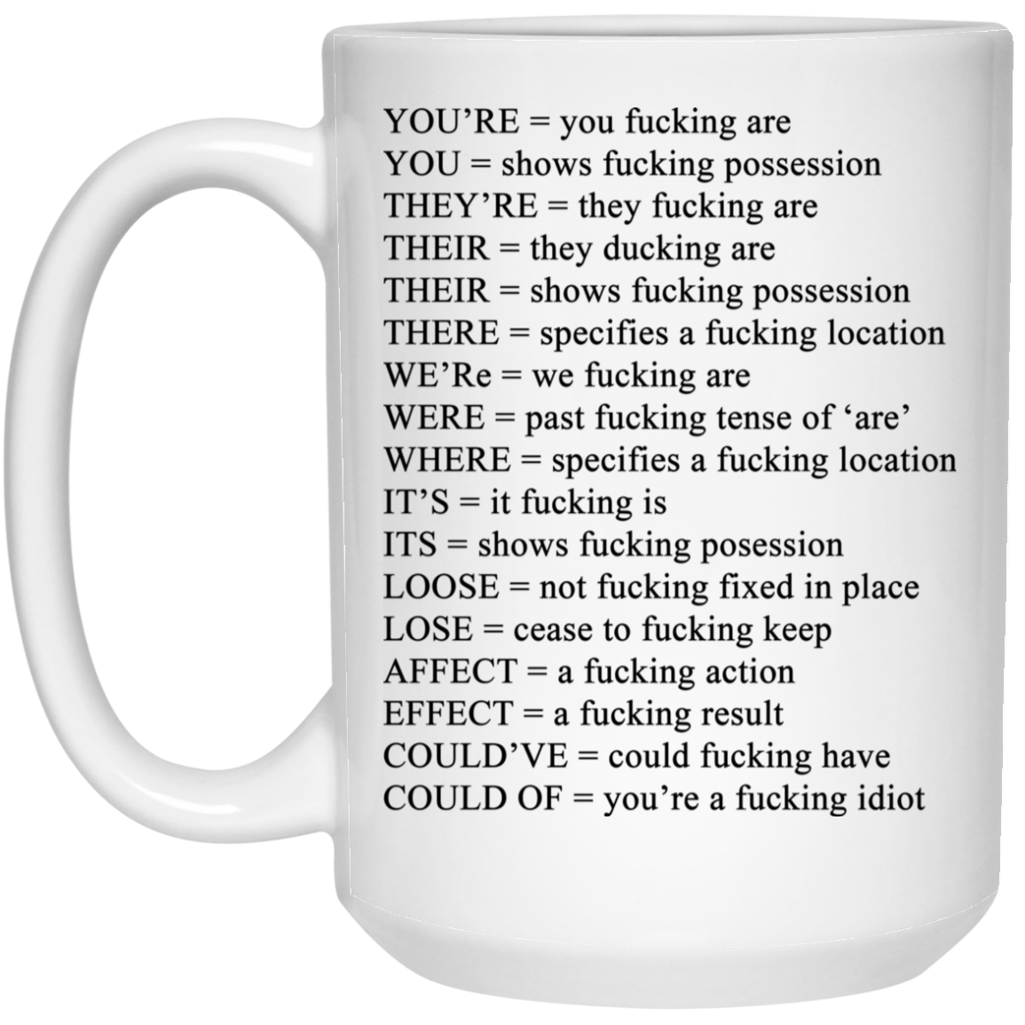 You're You Fucking Are Mug You're You Fucking Are Mug