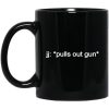 jj pulls out gun Outer Banks Netflix Mug
