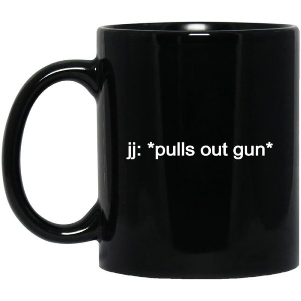 jj pulls out gun Outer Banks Netflix Mug