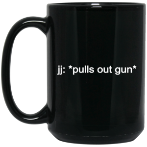 jj pulls out gun Outer Banks Netflix Mug