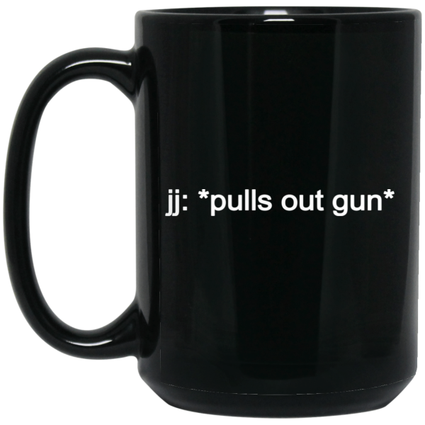jj pulls out gun Outer Banks Netflix Mug