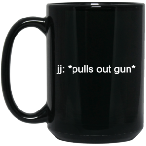 jj pulls out gun Outer Banks Netflix Mug 4