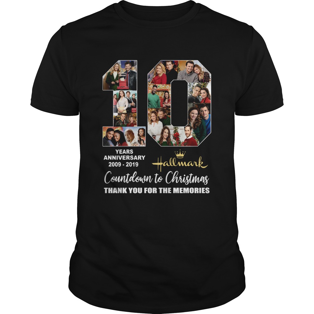 10 years anniversary Hallmark 2009 2019 Countdown to Christmas shirt 10 years anniversary Hallmark 2009 2019 Countdown to Christmas shirt