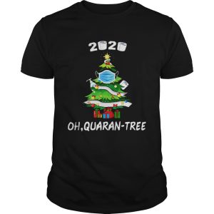 2020 Funny Quarantine Christmas Tree Ornament Mask shirt