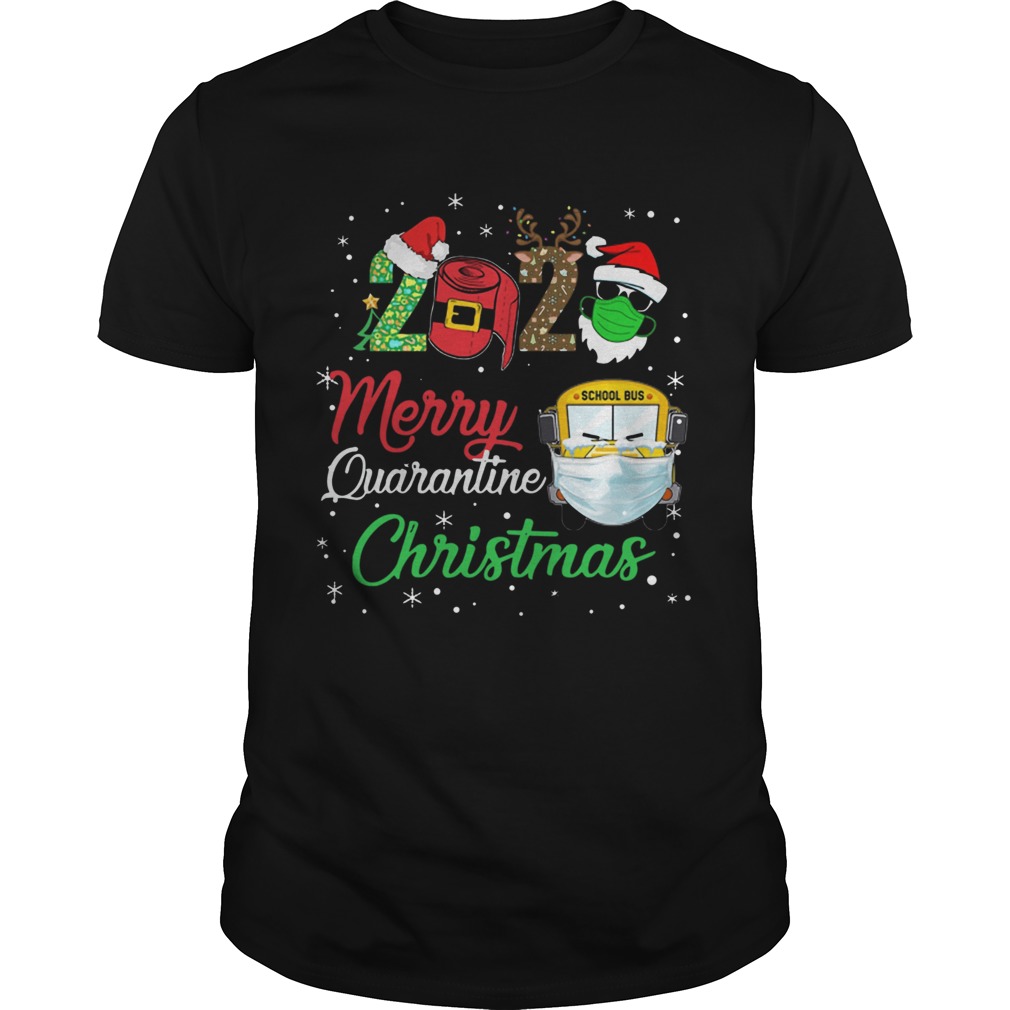 2020 Merry Quarantine Christmas School Bus Face Mask shirt 2020 Merry Quarantine Christmas School Bus Face Mask shirt