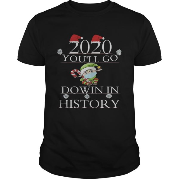 2020 Youll Go Down In History Elf Wear Mask Christmas shirt