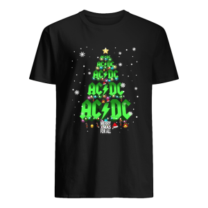 AC DC tree Christmas merry Xmas for all shirt