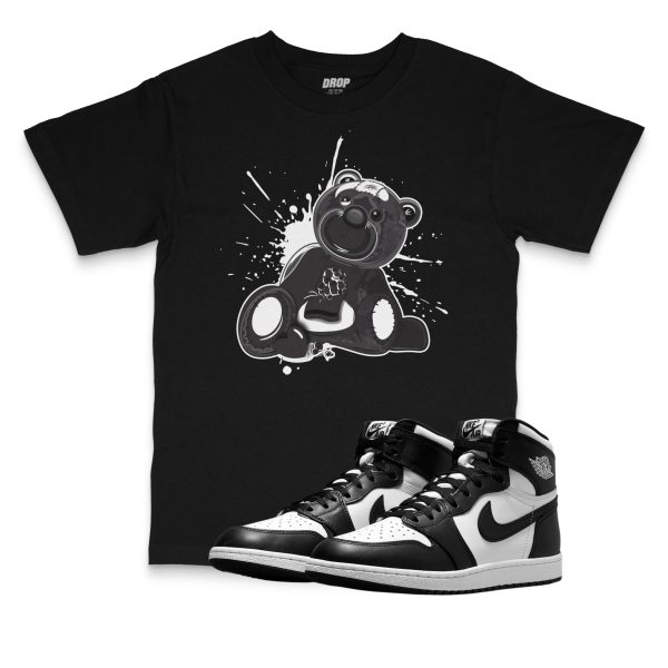 Air Jordan 1 High ’85 Black & White I Bear Sneaker Matching T-Shirt