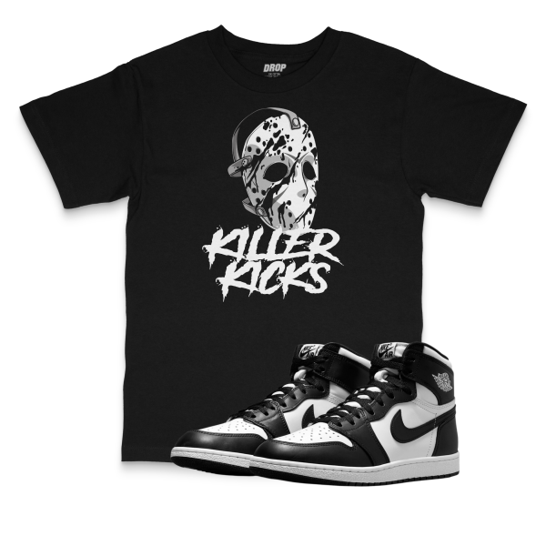 Air Jordan 1 High ’85 Black & White I Killer Kicks Sneaker Matching T-Shirt