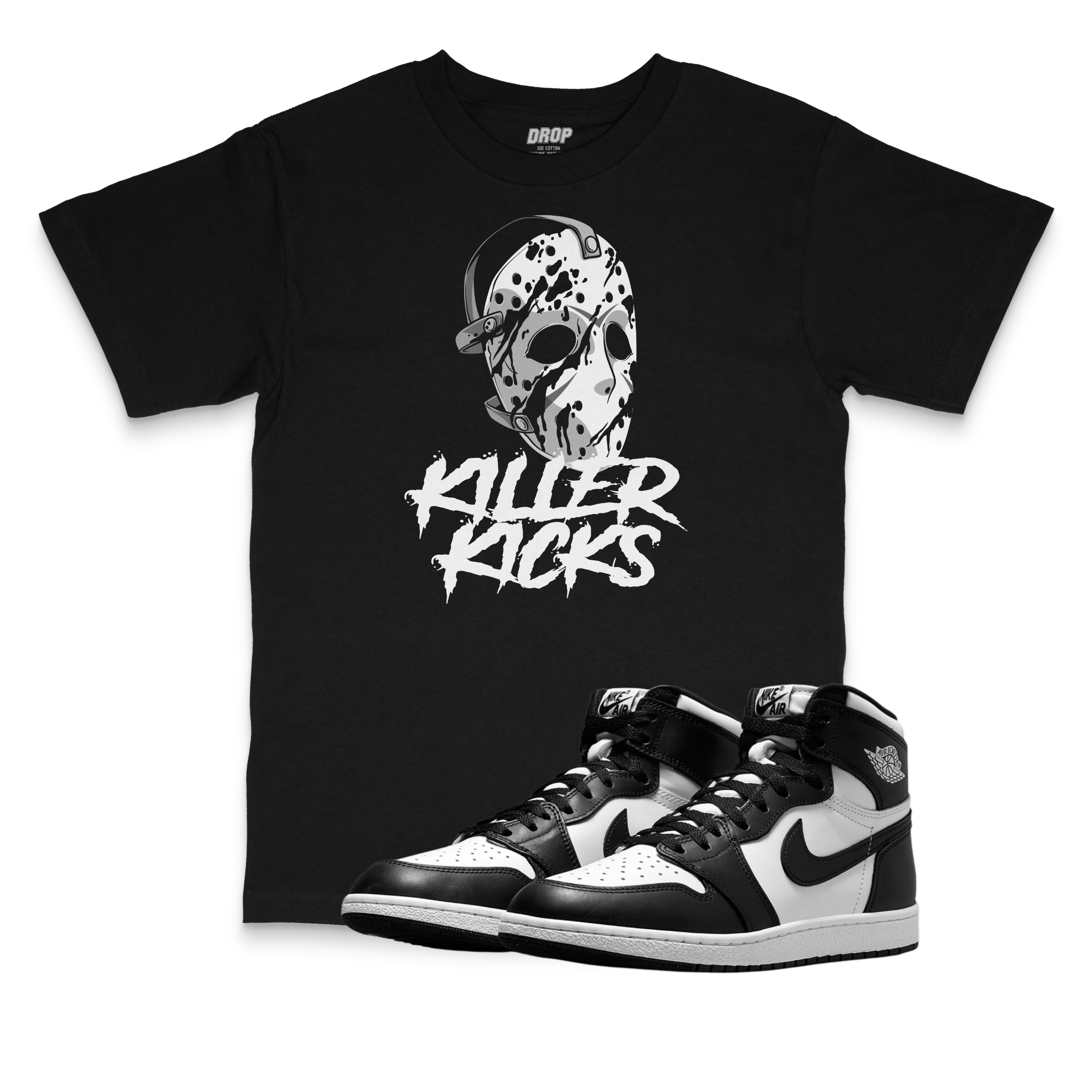 Air Jordan 1 High '85 Black & White I Killer Kicks Sneaker Matching T-Shirt Air Jordan 1 High '85 Black & White I Killer Kicks Sneaker Matching T-Shirt