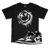 Air Jordan 1 High ’85 Black & White I Smiley Splatter Sneaker Matching T-Shirt