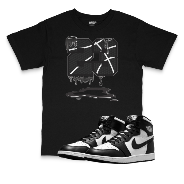 Air Jordan 1 High ’85 Black & White l 23 Sneaker Matching T-Shirt