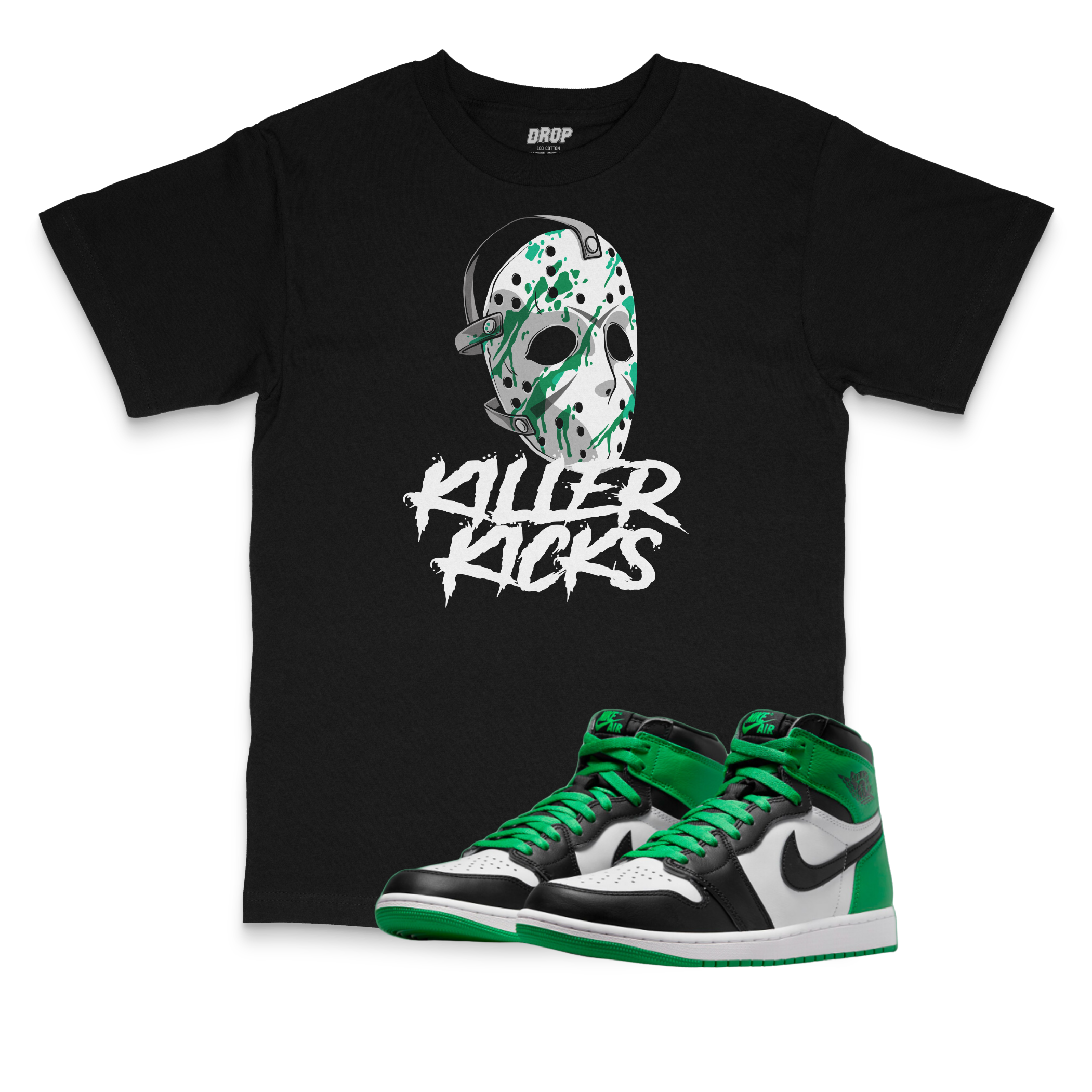 Air Jordan 1 High OG Celtics I Killer Kicks Sneaker Matching T-Shirt Air Jordan 1 High OG Celtics I Killer Kicks Sneaker Matching T-Shirt