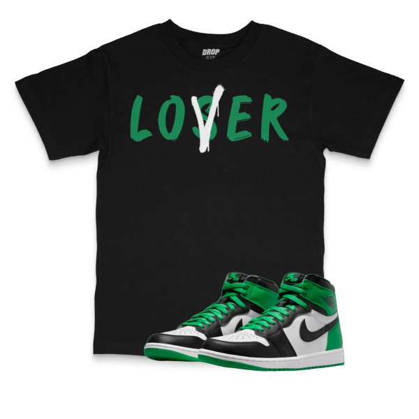 Air Jordan 1 High OG Celtics I LoserLover Sneaker Matching T-Shirt