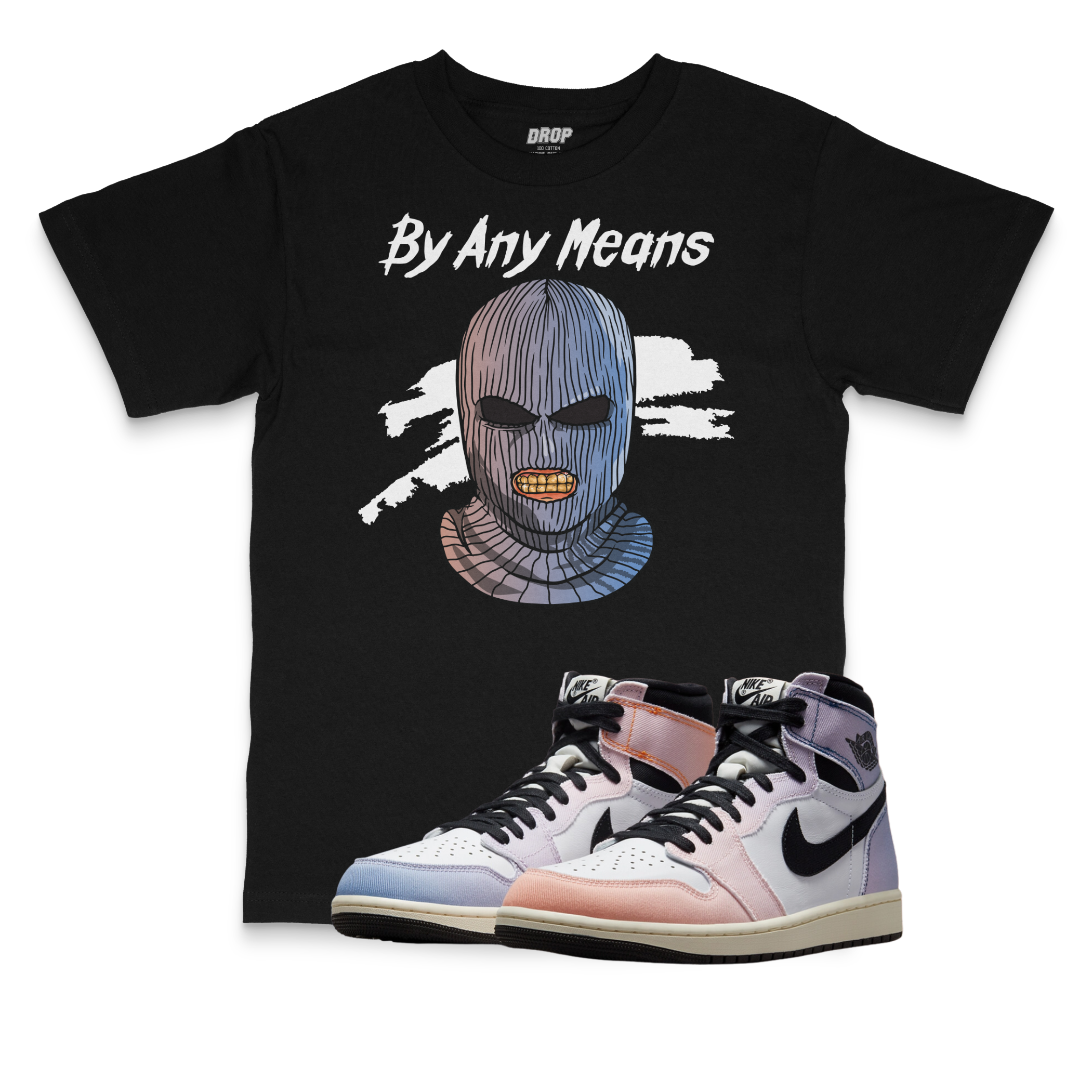 Air Jordan 1 High OG Skyline I By Any Means Sneaker Matching T-Shirt Air Jordan 1 High OG Skyline I By Any Means Sneaker Matching T-Shirt