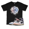 Air Jordan 1 High OG Skyline I Smiley Splatter Sneaker Matching T-Shirt
